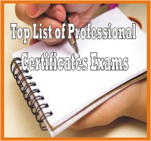 top list of professional certificates exams