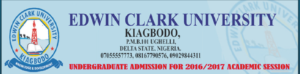 Edwin Clark University Admission