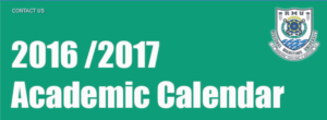 RMU Academic Calendar